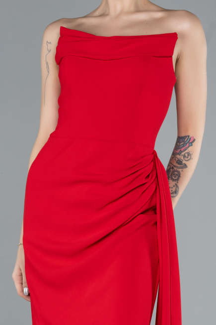 Robe Queue de Poisson Longue Rouge ABU4666