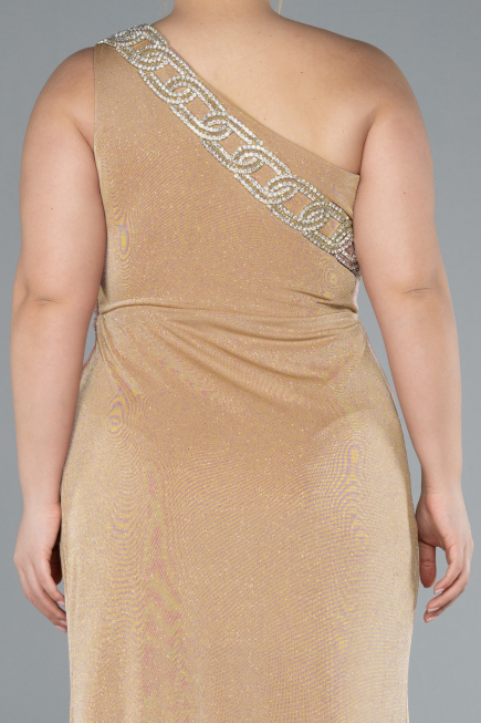 Robe De Soirée Grande Taille Longue Or ABU4601