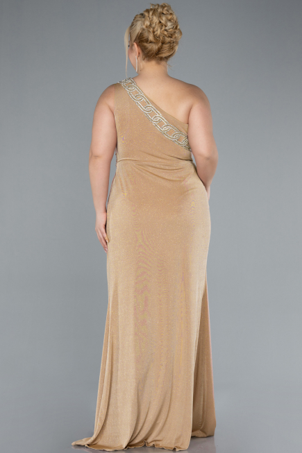 Robe De Soirée Grande Taille Longue Or ABU4601