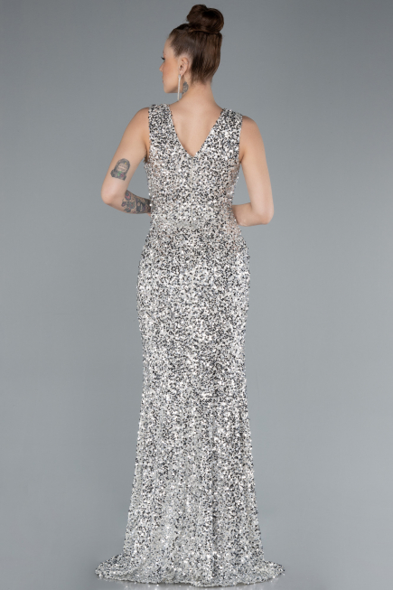 Robe de Soirée Longue Beige ABU4672