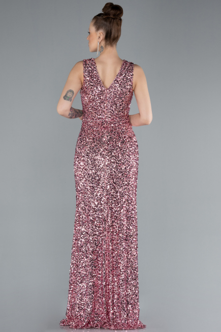 Robe de Soirée Longue Poudre ABU4672