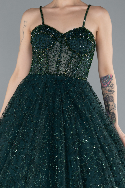 Robe de Soirée Longue Émeraude ABU3839