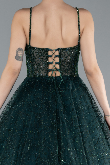 Robe de Soirée Longue Émeraude ABU3839