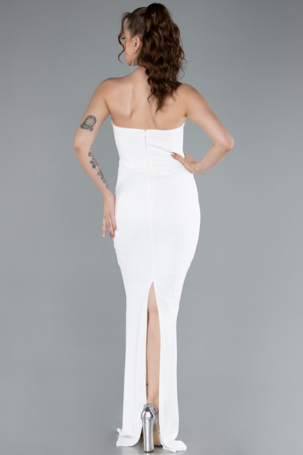 Robe de Soirée Longue Blanc ABU4687