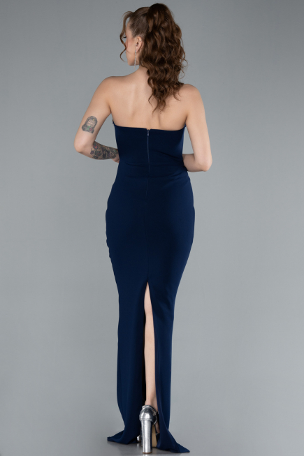 Robe de Soirée Longue Bleu Marine ABU4687