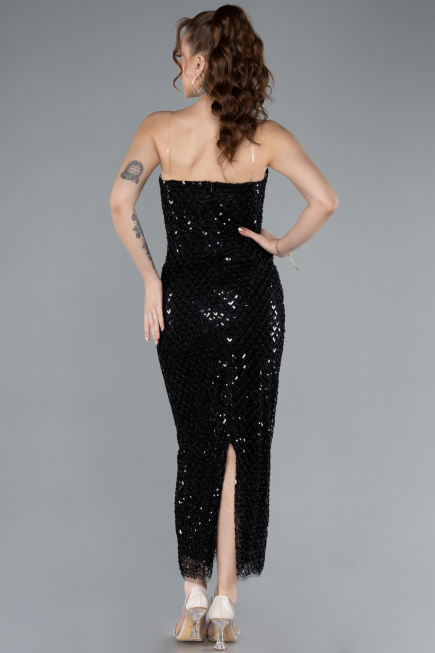Robe de Cérémonie Midi Noir ABK2260