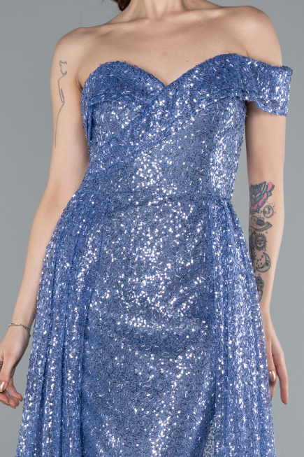 Robe de Soirée Longue Indigo ABU4691