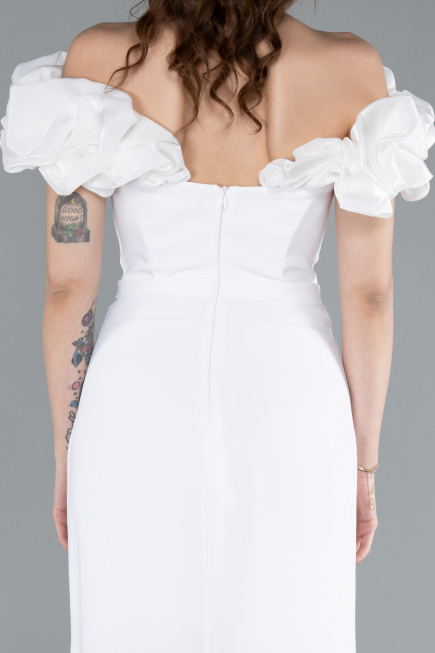 Robe de Soirée Longue Blanc ABU4696