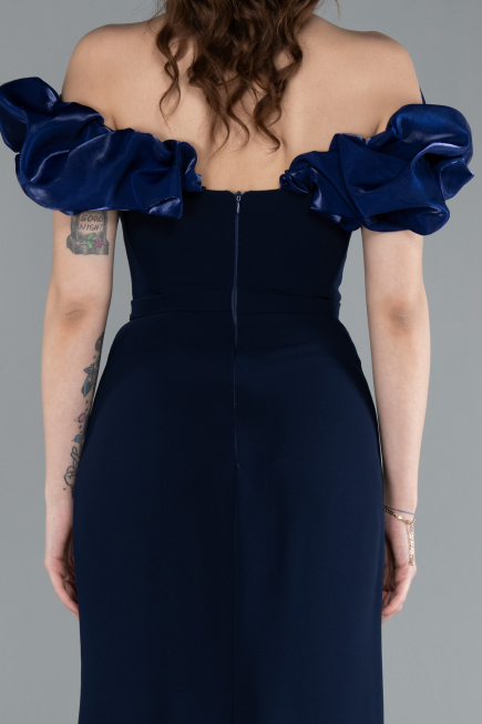 Robe de Soirée Longue Bleu Marine ABU4696