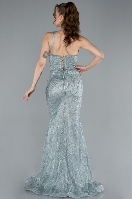 Robe de Soirée Longue Menthe ABU4697