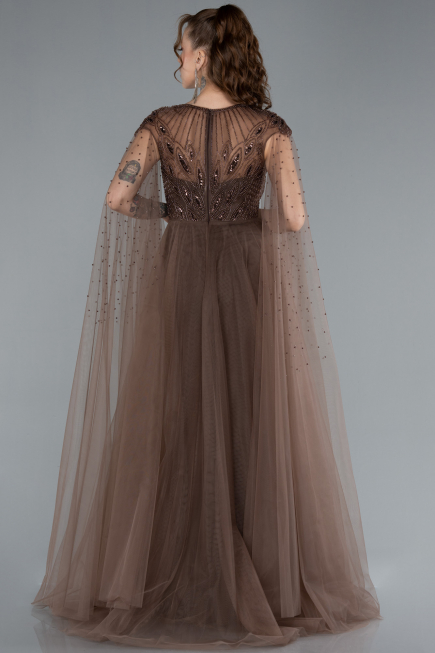 Robe de Soirée Longue Brun ABU4707