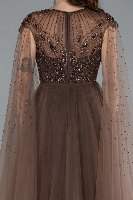 Robe de Soirée Longue Brun ABU4707