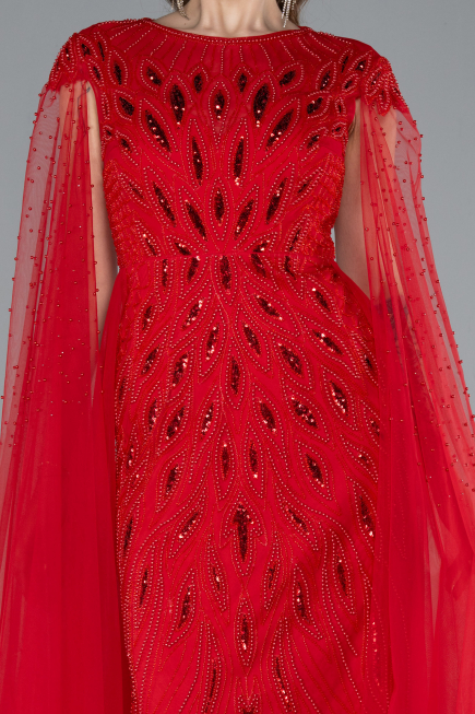 Robe de Soirée Longue Rouge ABU4707