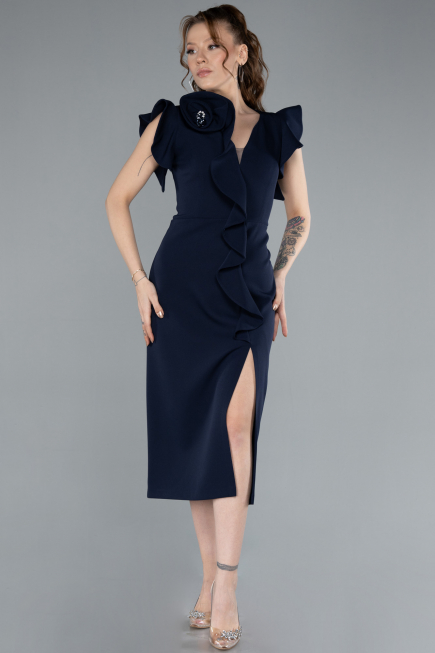 Tenue de Soirée Midi Bleu Marine ABK2277