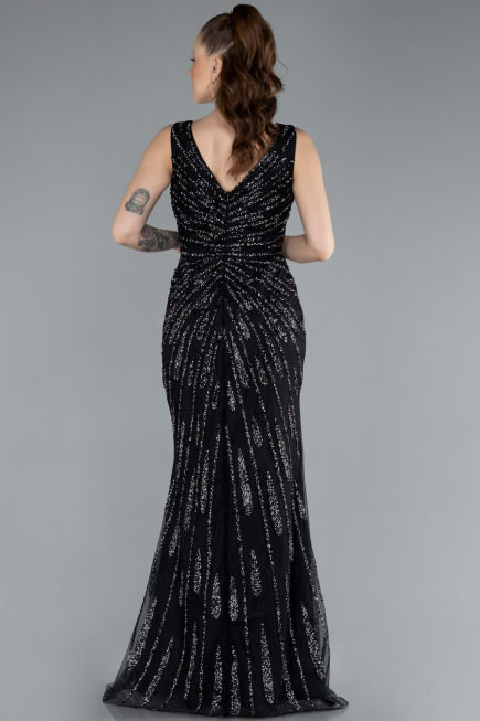 Robe De Soirée Grande Taille Longue Noir ABU4717