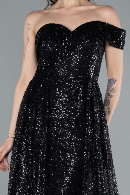 Robe de Soirée Longue Noir ABU4691