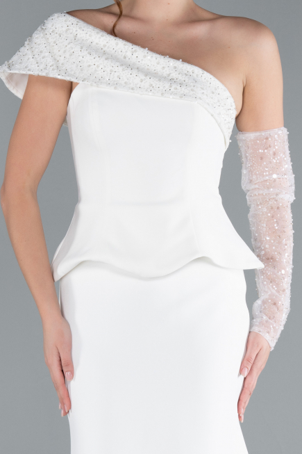 Robe de Soirée Longue Blanc ABU4730