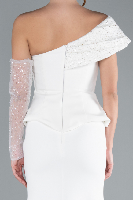 Robe de Soirée Longue Blanc ABU4730