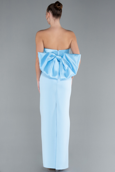 Robe de Soirée Longue Bleu clair ABU4716