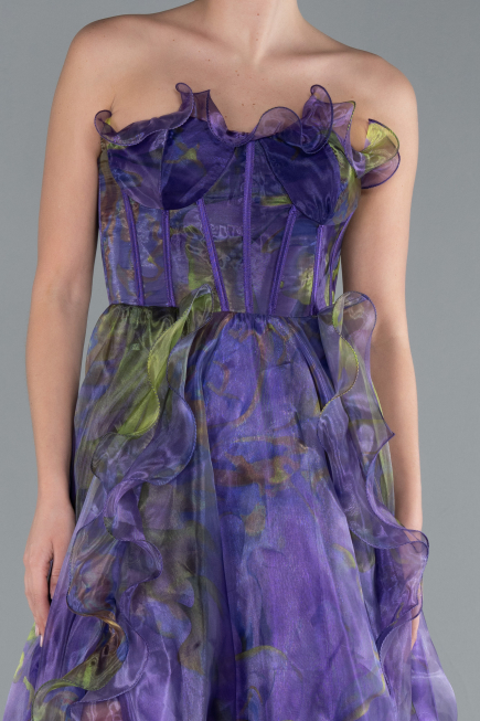Robe de Soirée Longue Violet ABU4734
