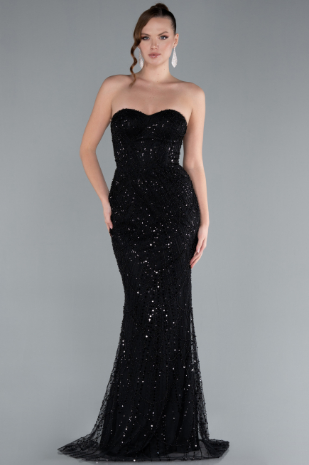 Robe De Soirée Longue Noir ABU4517