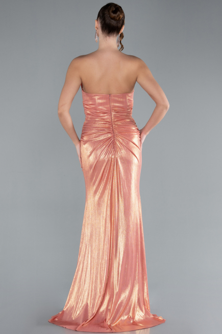 Robe De Soirée Longue Saumon ABU4623