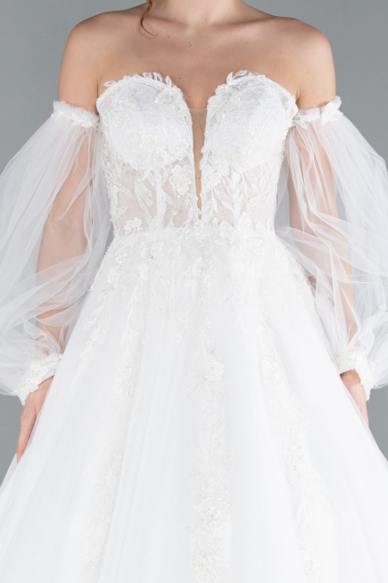 Robes de Mariage Longue Blanc ABG111