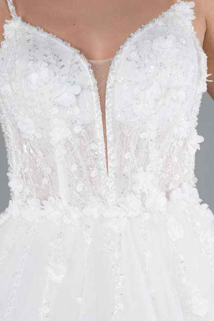 Robes de Mariage Longue Blanc ABG039