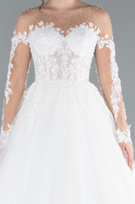 Robes de Mariage Longue Blanc ABG036