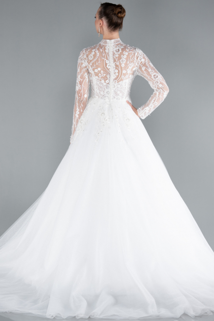 Robes de Mariage Longue Blanc ABG119