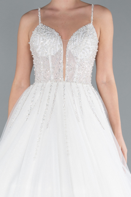 Robes de Mariage Longue Blanc ABG113