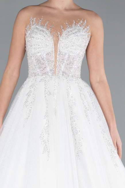 Robes de Mariage Longue Blanc ABG034
