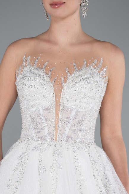 Robes de Mariage Longue Blanc ABG034