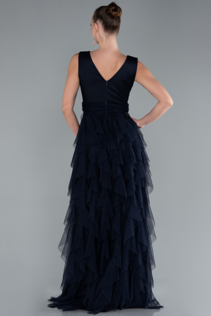 Robe de Soirée Longue Bleu Marine ABU4723