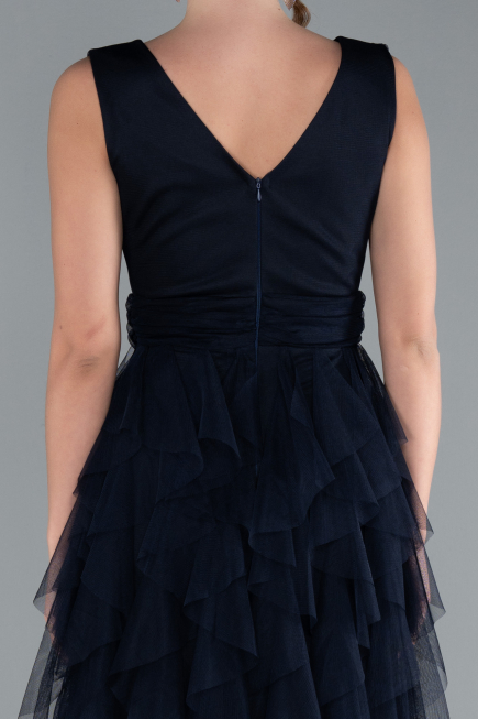 Robe de Soirée Longue Bleu Marine ABU4723