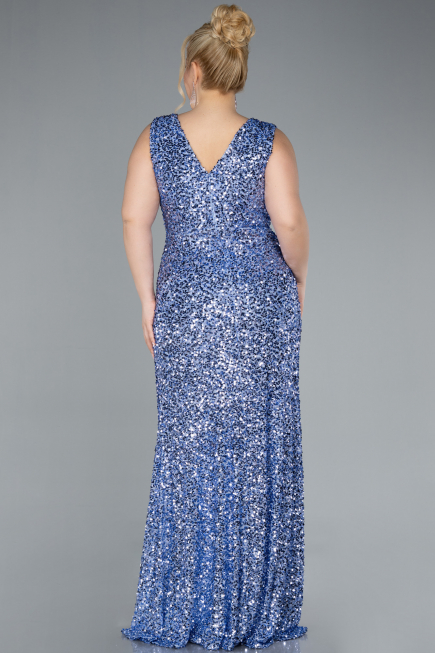 Robe de Soirée Grande Taille Longue Indigo ABU4673