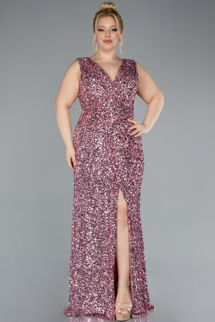 Robe de Soirée Grande Taille Longue Poudre ABU4673