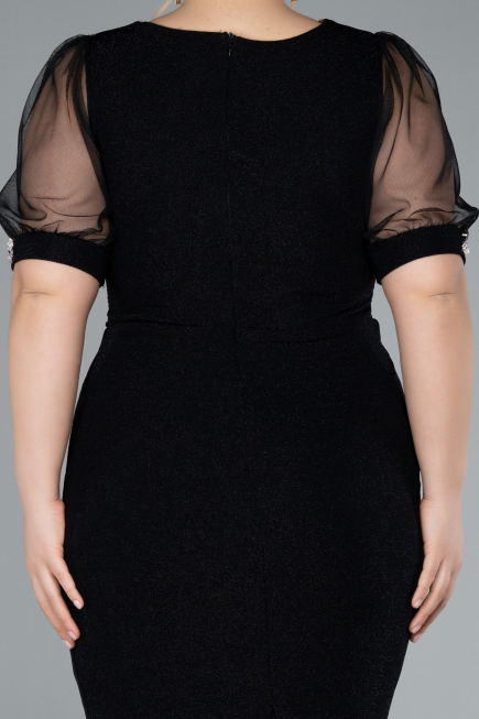 Robe De Invitation Grande Taille Courte Noir ABK2247
