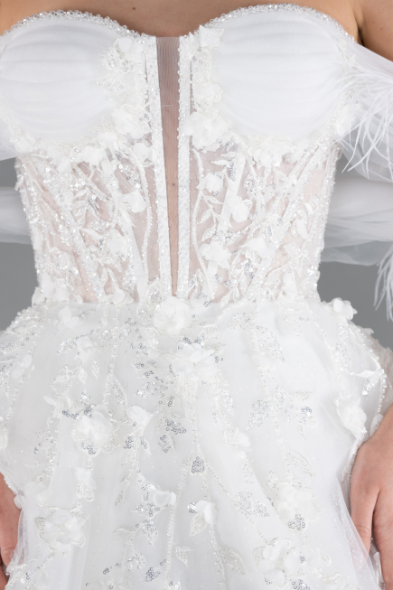Robes de Mariage Longue Blanc ABG101