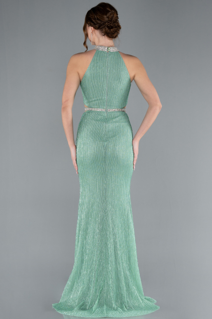 Robe Queue de Poisson Longue Menthe ABU4766