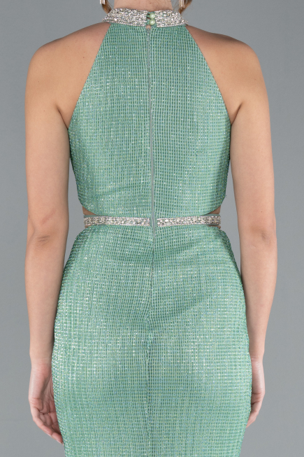 Robe Queue de Poisson Longue Menthe ABU4766