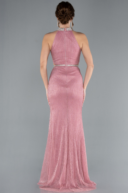 Robe Queue de Poisson Longue Rose ABU4766