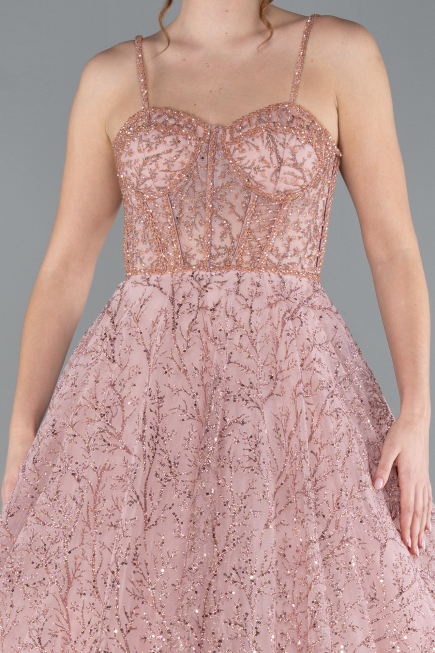 Robe De Soirée Longue Poudre ABU3839