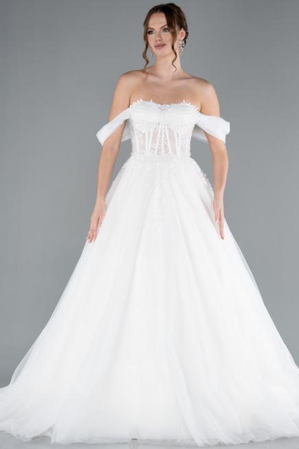 Robes de Mariage Longue Blanc ABG088