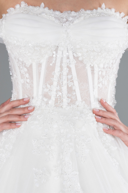 Robes de Mariage Longue Blanc ABG088
