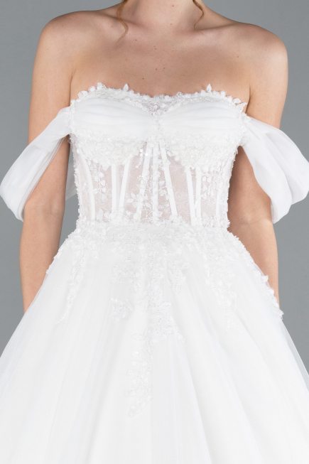 Robes de Mariage Longue Blanc ABG088