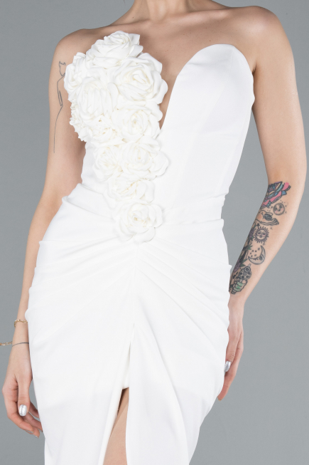 Robe de Soirée Longue Blanc ABU4800