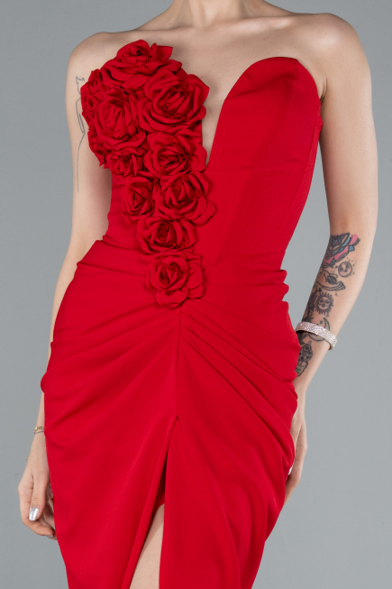 Robe de Soirée Longue Rouge ABU4800