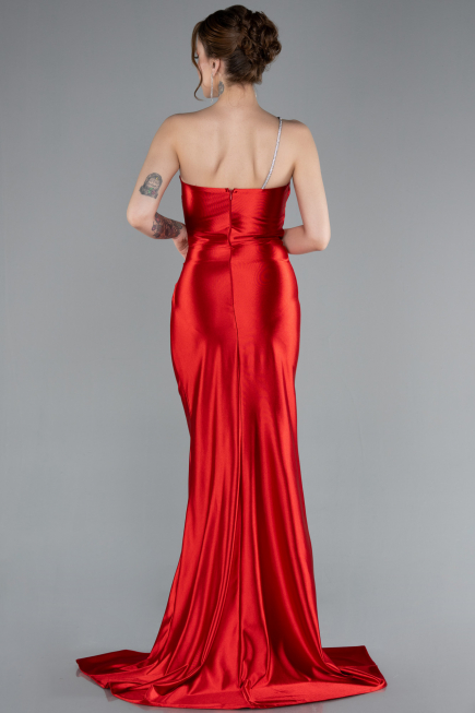 Robe Queue de Poisson Longue Rouge ABU4817