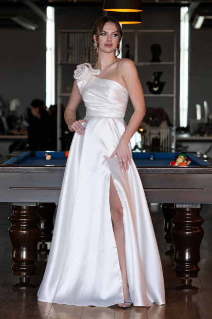 Robe de Soirée Longue Blanc ABU4782